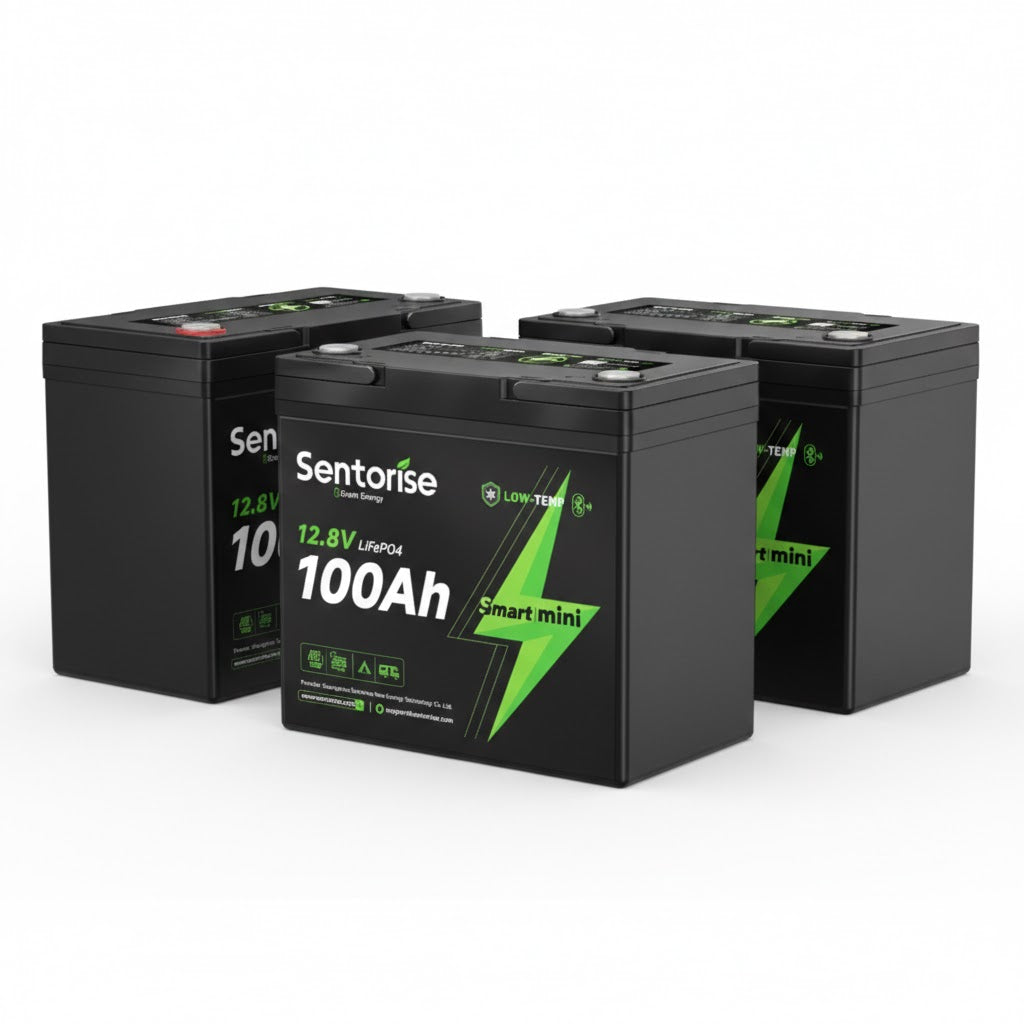 Sentorise 12V 100Ah SuperMini Bluetooth Small LiFePO4 Deep Cycle Battery