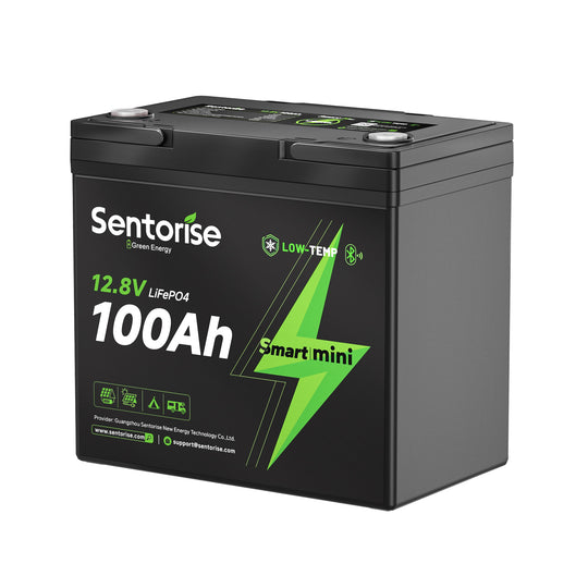 Sentorise 12V 100Ah SuperMini Bluetooth Small LiFePO4 Deep Cycle Battery