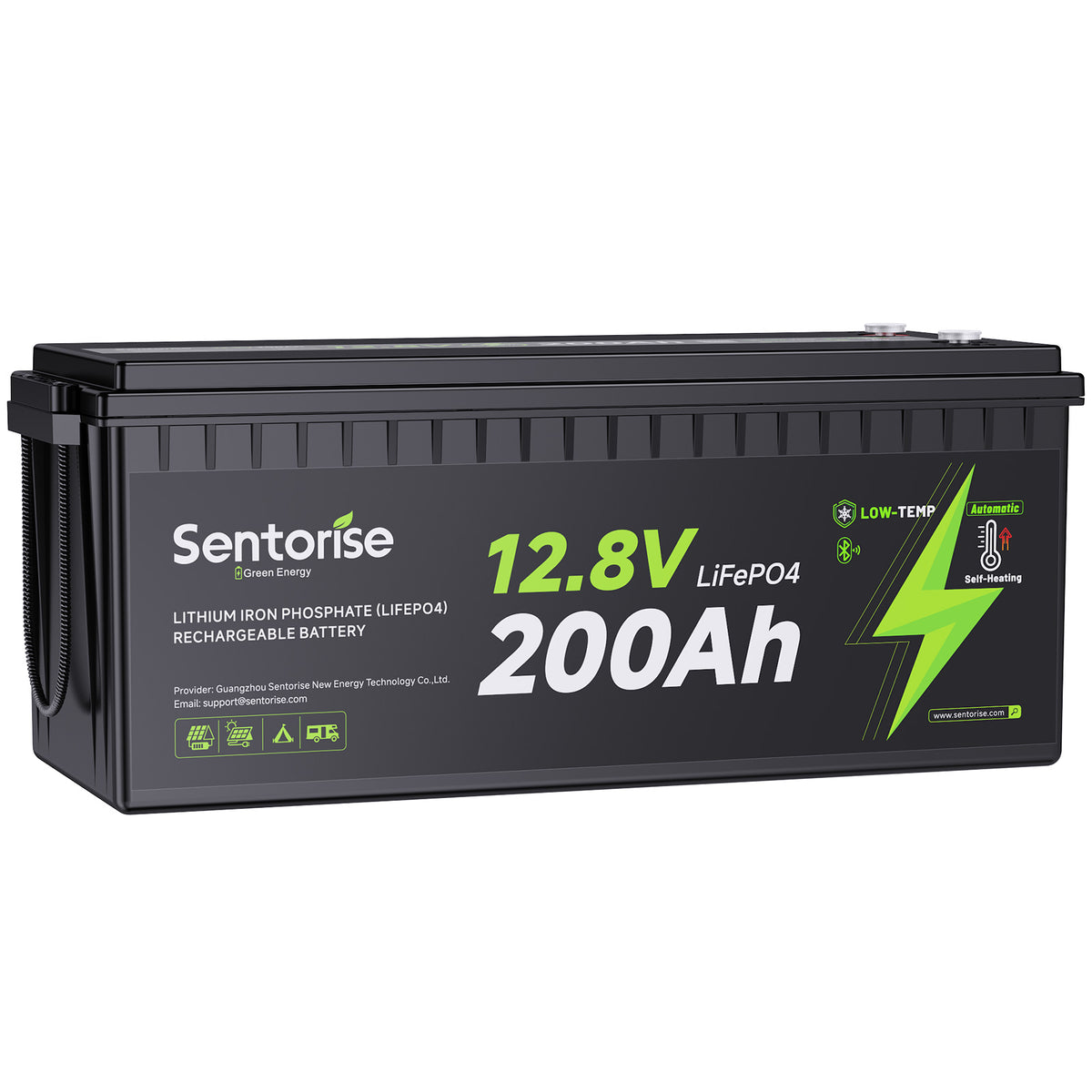 Sentorise 12V 200Ah Heated Bluetooth LiFePO4 Battery