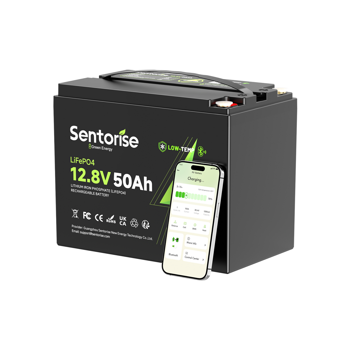 12V 50Ah Bluetooth LiFePO4 Battery Main image