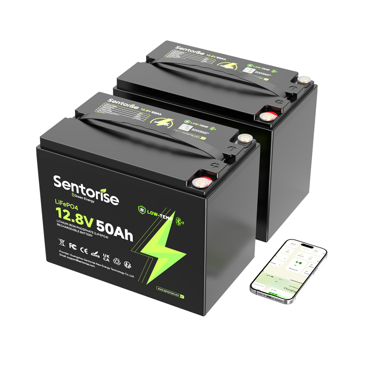 12V 50Ah Bluetooth LiFePO4 Battery