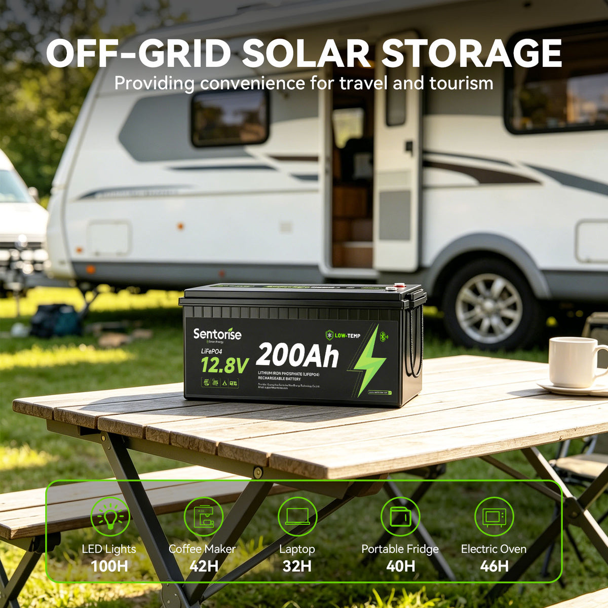 12V 200Ah Standard Bluetooth LiFePO4 Battery