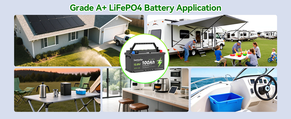 Sentorise 100Ah DIN battery application examples